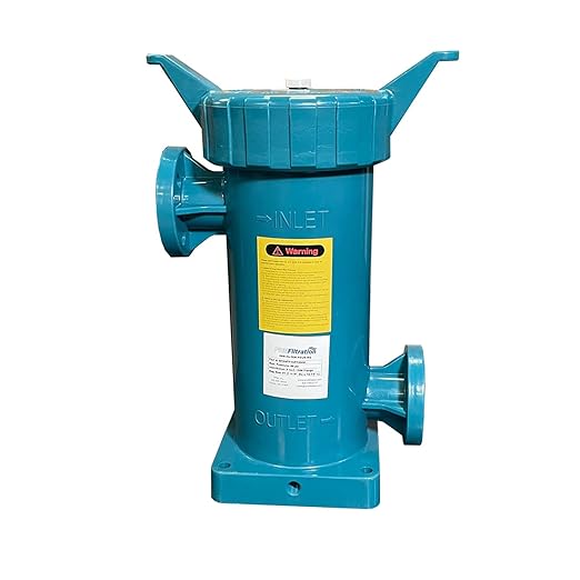PPH #1 Polypropylene Filter Housing – 2" Flanged Inlet/Outlet, 75 GPM Max Flow, 88 PSI Max Pressure, Twist-Off Lid, UV Resistant, Viton O-Rings, Fits 7-1/16" x 16-1/2" Bags