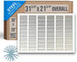 Fits 30x20 Duct Opening | Steel Return Air Grille by Handua | Vent Cover Grill for Sidewall and Ceiling | White | HVAC Cold Air Intake Grille | Outer Dimensions: 31.75"W X 21.75"