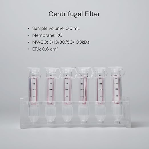 10kDa Ultra Centrifugal Filter Unit, 0.5mL, Regenerated Cellulose RC Membrane, Snap Caps (24/PK)
