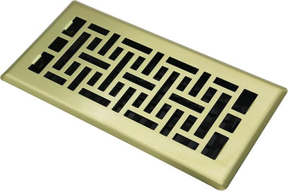 Air Floor Vent Adjustable Register 4x12 Inch Floor Register Vents for Home Floor Register Vents Brushed Gold Color