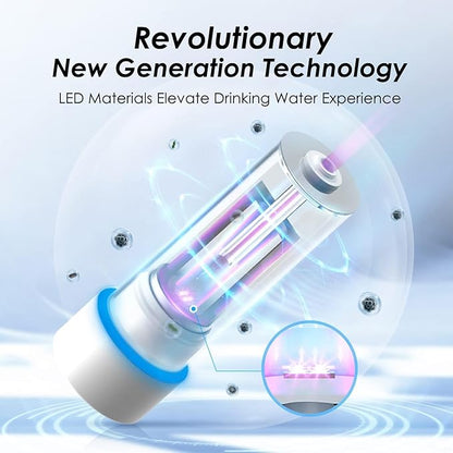 Waterdrop LED UV͎ Ultrąviolët Water Filter for Under Sink Water Filter and Reverse Osmosis System, Reduce up to 99.9% of Harmful Substances, Mercury-Free, FCC Certified, Stainless Steel, 50 Year Life