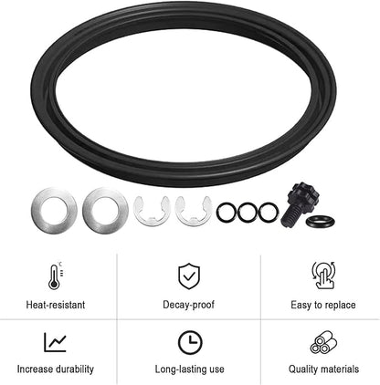 Generic Pool Filter Diaphragm Gasket ECX1105, Shaft kit ECX1014A and Directional Vent Valve with O-Ring ECX1322A Compatible with D..E Filters EC65, EC65A, EC75, EC75A, black