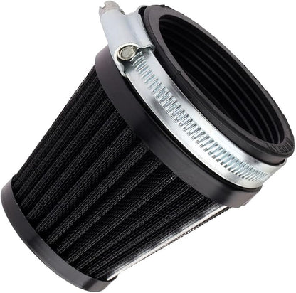 Mtsooning Motorcycle Pod Air Filter, 2.36" Round Tapered Intake Cleaner, Inlet Truck Cold Cone Replacement for Honda Kawasaki Suzuki ATV Kart Dirt Pit Bike