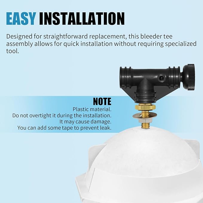 154689 Pool Air Bleeder Tee Assembly Compatible with Pentair Triton II Pool and spa Sand Filter Models TR140, TR50, TR60, TR100 - Pool Filter Air Bleeder Valve