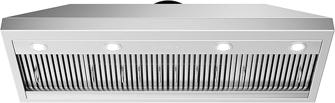 CT Copper Tailor Built-in Range Hood Insert Vent 48 Inch, 1150 CFM with 4-Speed Fan, LED Light, Dishwasher-safe Baffle Filter,Stainless Steel