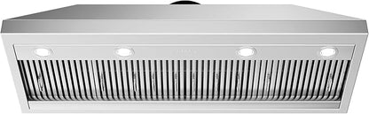 CT Copper Tailor Built-in Range Hood Insert Vent 48 Inch, 1150 CFM with 4-Speed Fan, LED Light, Dishwasher-safe Baffle Filter,Stainless Steel