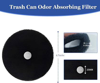 Trash Can Deodorizer, Garbage Can Deodorizer with Magnetic Suction, Diaper Pail Deodorizer, Odor Filter Refills for Dog Poop Trash Can Outside, Natural Activated Carbon Filter, 2 Pack