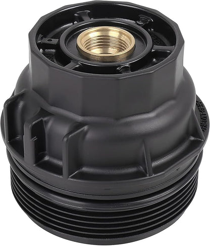 X AUTOHAUX Black Car Oil Engine Filter Housing Cap Cover Assembly 15620-36020 for Toyota Avalon Camry Highlander RAV4 for Lexus IS250 IS350 GS200t GS350 GS450h RX350