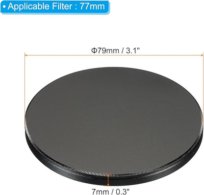 PATIKIL 77mm Lens Cap, Camera Lens Cap Cover Universal Lens Filter Stack Cap Front Metal Protective Case Cover with Cleaning Cloth for Photography Camera Filter