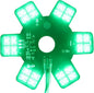 Air Cleaner LED Light 5" Truck Decorative Hex Style Air Filter Lamp for Peterbilt, Kenworth, Trailers, RVs', Campers Support IP67 12-24V Sold Individually (Green)