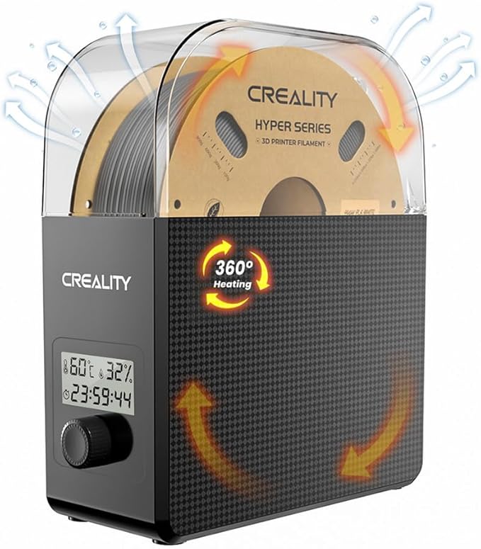 2025 New Creality Official Filament Dryer Box 2.0 with Fans-Christmas Gifts, Upgraded 1KG 3D Printer Material Dehydrator Keep Materials Dry During Printing Storage Drier for PLA PETG ABS TPU Nylon