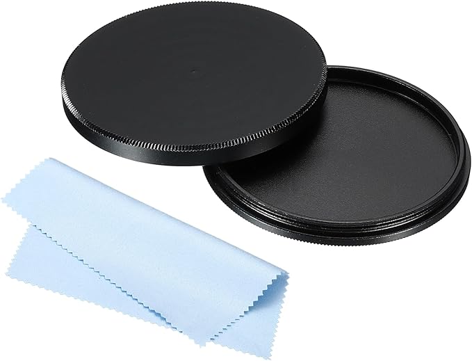 PATIKIL 46mm Lens Cap, Camera Lens Cap Cover Universal Lens Filter Stack Cap Front Metal Protective Case Cover with Cleaning Cloth for Photography Camera Filter