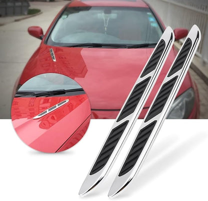 1 Pair Car Hood Vent Air Intake Grille, Car Exterior Hood Side Door Air Flow Vent Cover Intake Grille Decorative Trim Sticker