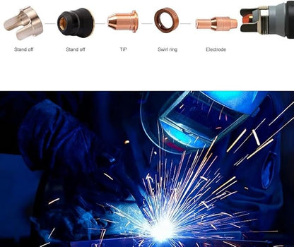 Plasma Torch Electrode 56576 Nozzle 56811 56255 45A fits Harbor Freight Titanium Plasma45 TI-PC45 iPT-45 58895 Plasma Torch consumables,23pk