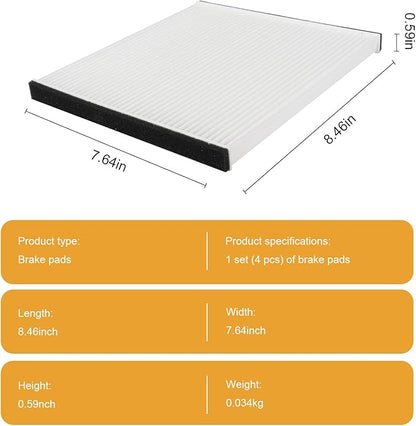 Cabin Air Filter 88568-52010 Compatible with w/Activated Carbon Fits Scion TC 2005-2010, XA 2004-2006, XB 2004-2006, Toyota Echo 2000-2005, RAV4 2001-2005