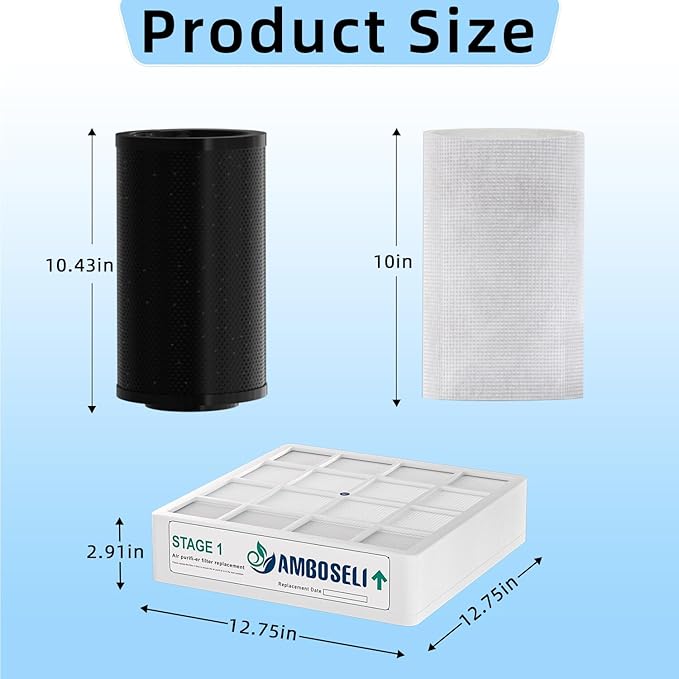 9 Pack Air filte-r Replacement Bundle Compatible with IQAir GC Series Air Purifie-r, True HEPA Replacement, and Activated Carbon Replacement