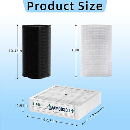 9 Pack Air filte-r Replacement Bundle Compatible with IQAir GC Series Air Purifie-r, True HEPA Replacement, and Activated Carbon Replacement