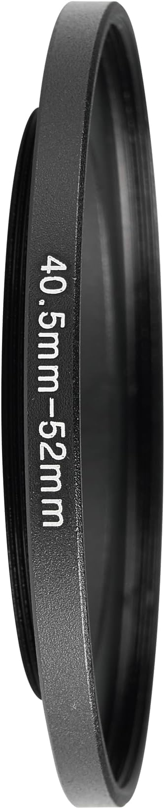 40.5-52mm Metal Step-Up Ring Adapter Compatible with Mirrorless Cameras DSLR Lens, UV CPL ND Filter Thread Converter, Black
