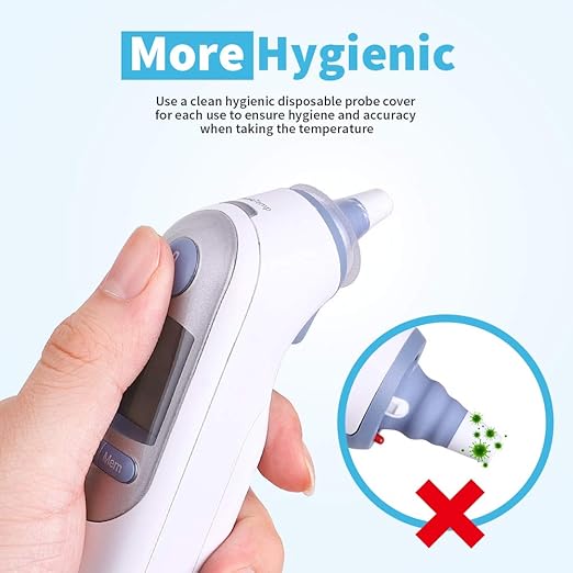200X Ear Thermometer Probe Covers Lens Filters Refill Caps for All Braun Digital Ear Thermometer Models, BPA Free and Disposable for Braun Thermoscam 7 Series, 6 Series(200)