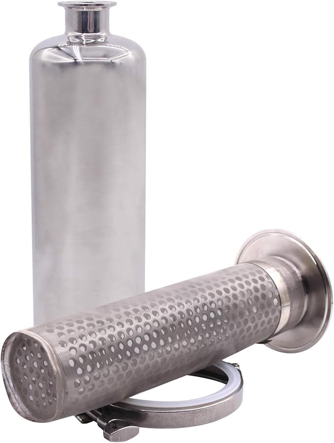 DERNORD 1.5 Inch Tri-Clamp Filter - SS304 Sanitary Fittings Inline Straight Strainer with 100 Mesh Stainless Steel Screen