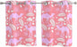 2 Panel Kitchen Cafe Curtains, Desert Camel Sunlight Filtering Nature Air Through, Home Decor Window Covering Tier Curtains for Living Room 55W x 39L inch Vintage Sand Camel Leaves Flower Pattern Pink
