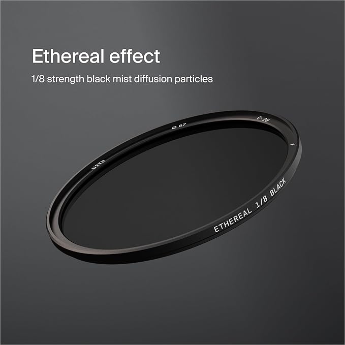 Urth 67mm Magnetic Ethereal Black Mist ⅛ Diffusion Lens Filter (Plus+) - Cinematic Effect, 20-Layer Nano-Coated Light Dispersing Particles