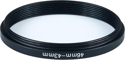 46mm to 43mm Step-Down Ring Filter Adapter for All Brands UV ND CPL Metal Ring Step-Down Rings Adapter Filter (46mm-43mm)