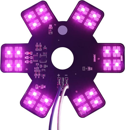 Air Cleaner LED Light 5" Truck Decorative Hex Style Air Filter Lamp for Peterbilt, Kenworth, Trailers, RVs', Campers Support IP67 12-24V Sold Individually (Purple)