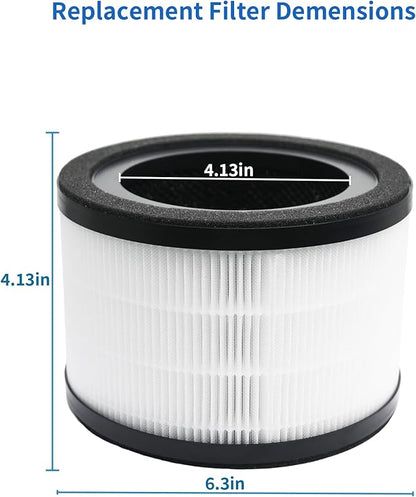 2 Pack Vista 200 Replacement Filter Compatible with LEVOIT Vista 200 and Vista 200-RF Air Purifier, High-Efficiency 3-in-1 True H13 HEPA Activated Carbon Filter