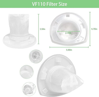 4 Pack Replacement Filter for Black & Decker Power Tools VF110 Dustbuster Cordless Vacuum Compatible CHV1410L,CHV9610, CHV1210, CHV1410, CHV1410B, CHV1510, BDH2000L