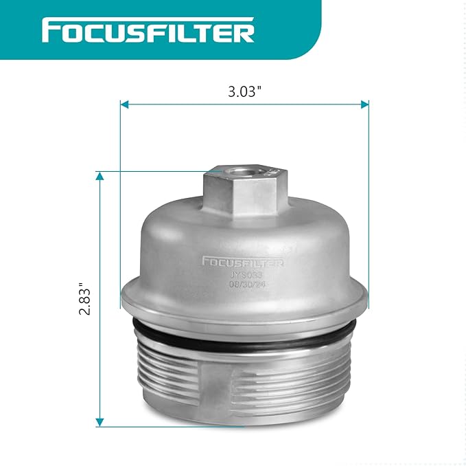 FOCUSFILTER 12583470 OEM Grade Oil Filter Housing Cover Cap, for Camaro, Buick Enclave, Cadillac CTS ATS STS SRX, GMC Canyon 3.6L V6 2004-2016, Replaces 917-046