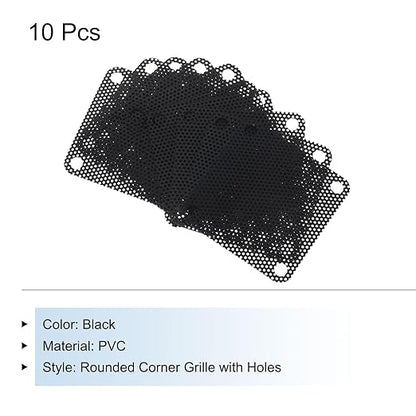 MECCANIXITY 10PCS PC Dust Filter, 40mmx40mm PVC Computer Case Cooler Dustproof Mesh Cover Fan Grills for Computer Chassis Speaker, Black