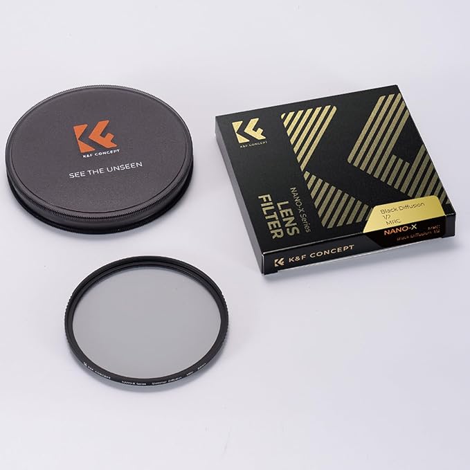 K&F CONCEPT 52mm Black Diffusion 1/2 Filter Mist Cinematic Effect Lens Filter with 28 Multi-Layer Coatings Waterproof/Scratch Resistant for Video/Vlog/Portrait Photography (Nano-X Series)