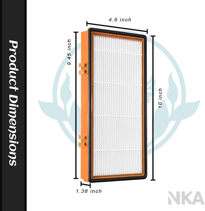 NKA AER.1 HAPF30AS for Holmes Air Purifier 3-in-1 Smoke Grabber HEPA Activated Carbon Filter Replacement Compatible with Smoke Grabber AER.1 HAPF30AS-U4R Air Purifier - 10" x 4.6" x 1.38", 1 Pack