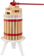 CAELUM Fruit Wine Press,3.2 Gallon Wood Fruit and Cider Press Squeezer With T-Handle, Juice Maker, Wine Making Press Squeezer for Outdoor, Kitchen（Red）