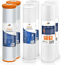 Aquaboon 5 Micron 20 x 4.5 Sediment, Iron & Manganese, CTO Whole House Water Filters Replacement Cartridges Set for 3-Stage Water Filter System 2 Pack