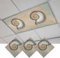 Fluorescent Light Covers for Ceiling Lights Shell Conch Magnetic Light Filters 3 Pack 4x2 ft Vintage Ocean Marine Life Ceiling Lights Cover for Classroom Office School Home Drop Lamp Decor