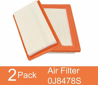 0J8478S Air Filter Replaces For Ge-nerac Generator 14kw - 20kw 2013 Evolution Series 760cc 990cc Engines (2 Pack)