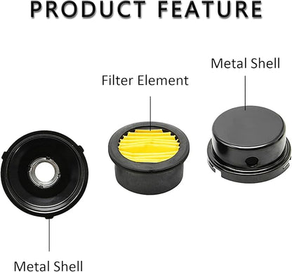 1/2" Thread Male Thread Diameter 20mm Air Compressor Silencer Filter, Thread Metal Air Compressor Intake Filter Sound Muffler Silencer, Air Compressor Replacement Parts