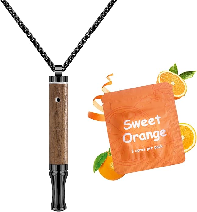 ASTOFLI Adult Quit Smoking Breathing Necklace: Adjustable Air Inhaler Stop Smoking Aids Fidget for Stress Anxiety Relief Smokless Inhaler - Air Outlet Breathing Necklace to Quit Smoking and Vape