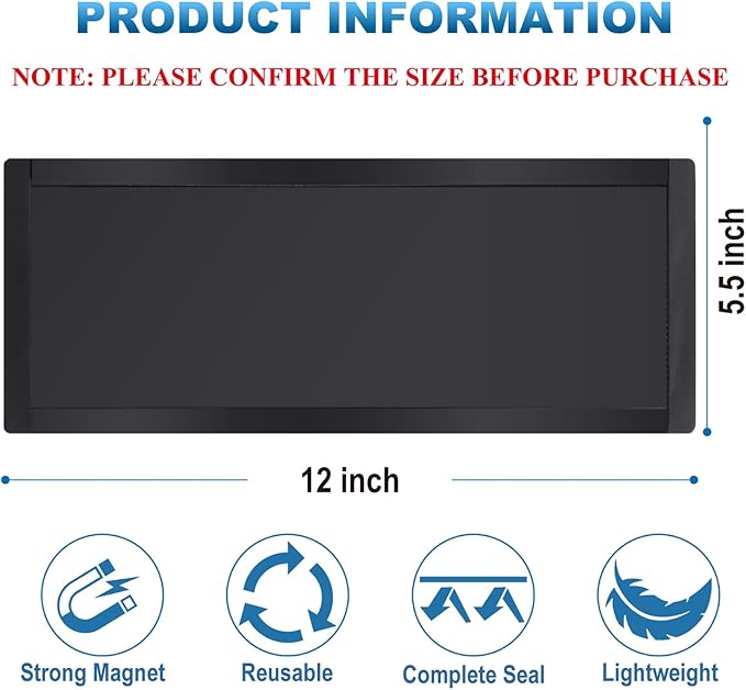 Magnetic Floor Register Vent Covers, 5.5 x 12 Inch Superior Hold Vent Covers for Home, Air Vent Covers for Sealing Floor, Wall, and Ceiling Registers, RV and HVAC