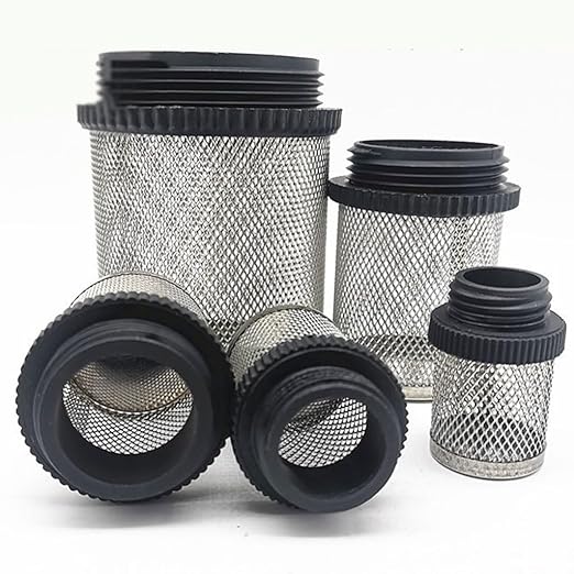 Heavy-Duty Plastic Strainer 1/2 3/4 - Male Inline Filter with Mesh Net for Pond Pumps & Greenhouse Watering(2")