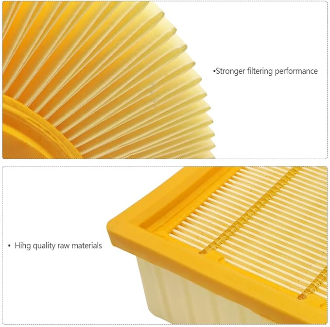 VF130H HEPA Filter Compatible with Bosch VAC090A VAC090B VAC140A VAC140B Dust Extractors, Pack of 1, for Dry-Vacuuming Only