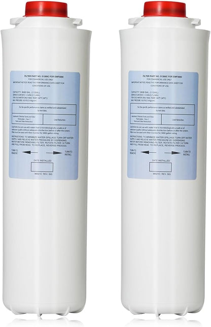 51300C Replacement Filter, 2-Pack - No Chip & Large 3000 Gallon Capacity | Compatible with EWF3000, ERF750, 51299C, 55898C, 51300A/B/C Series