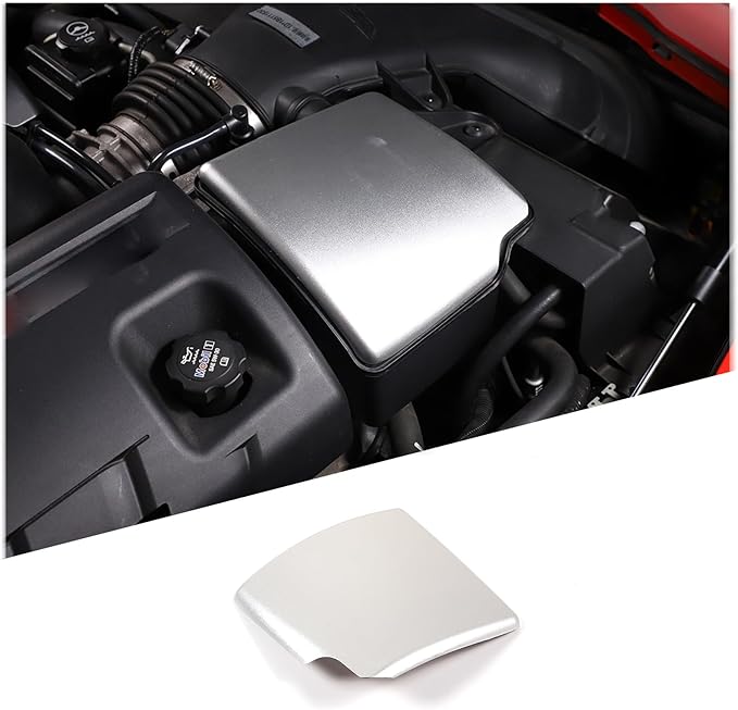 PIUGILH Engine Air Filter Heat Shield Cover Fit for Corvette C6 2005-2013, Aluminum Alloy Engine Air Intake Air Filter Heat Shield Decorative Cover Protection Cover Trim