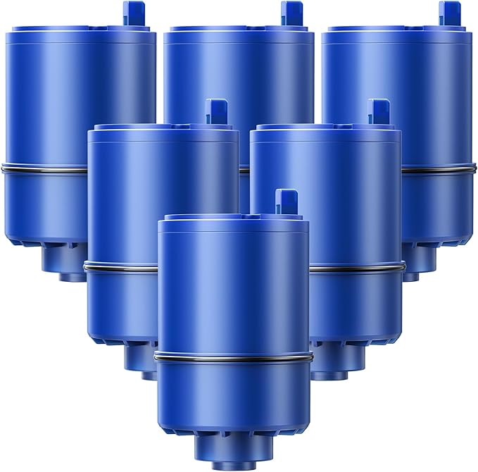 6 Pack Water Filter Replacement Compatible with All PUR®, PUR®PLUS Faucet Filtrat-ion Systems, RF-9999® Faucet Water Filter, High Efficiency Filtration and 18-Month Value, NSF Certified, Blue