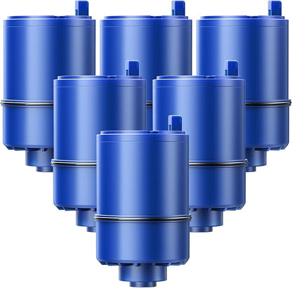 6 Pack Water Filter Replacement Compatible with All PUR®, PUR®PLUS Faucet Filtrat-ion Systems, RF-9999® Faucet Water Filter, High Efficiency Filtration and 18-Month Value, NSF Certified, Blue