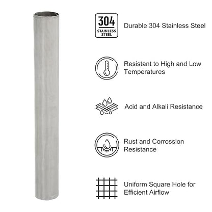 PATIKIL 40" L x 16" W Woven Wire Mesh, 300 Mesh 304 Stainless Steel Air Vent Filter Screen with Gloves for Window Security Vent Cover Filtration Animals Fence