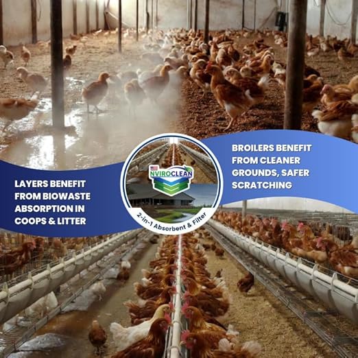 2-N-1 Water-Filtering | Super Absorbent & Encapsulant Spill Cleanup up to 216lbs, Commercial Poultry Bio-Waste, Spilled Liquids, Feed Moisture,Floor Maintenance & More, 1.5 Cu Ft Pack of 1