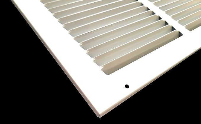 [2 Pack] Fits 6x6 Duct Opening | Steel Return Air Grille by Handua | Vent Cover Grill for Sidewall and Ceiling | White | HVAC Cold Air Intake Grille | Outer Dimensions: 7.75"W X 7.75"